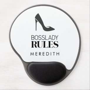 Boss Lady Rules Logo Personalized Gel Mouse Pad