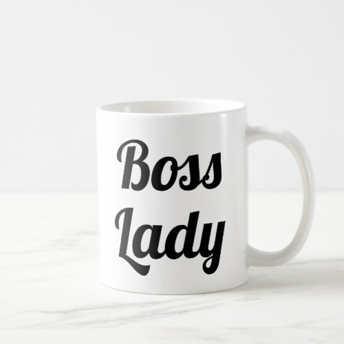 Boss Lady  Slogan Mug  handwritten typo
