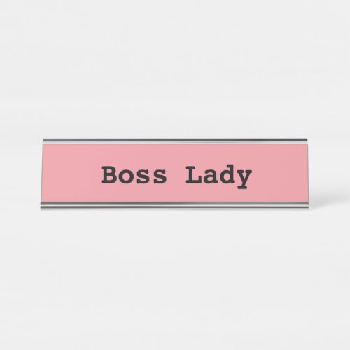 Boss Lady Small Business Owner Funny Office Gift Desk Name Plate