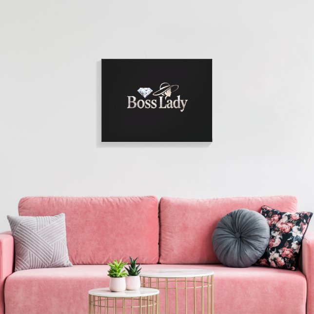 Boss Lady Stretched Canvas Print (Insitu(LivingRoom))