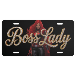 Boss Lady Superhero License Plate