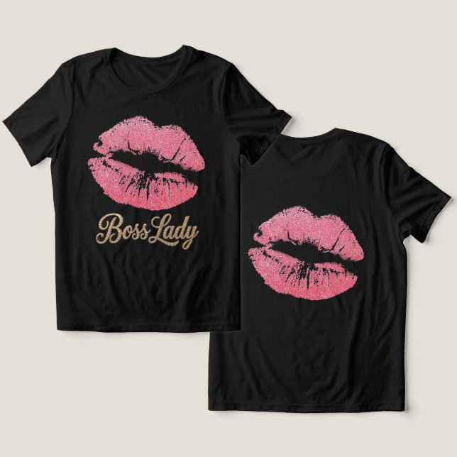 Boss Lady T-Shirt Tri-Blend Shirt (Design Front & Back)