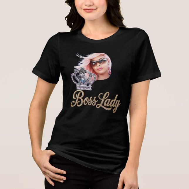 Boss Lady T-Shirt Tri-Blend Shirt (Front)