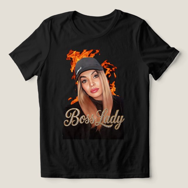 Boss Lady T-Shirt Tri-Blend Shirt (Design Front)