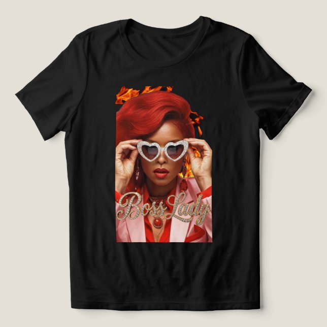 Boss Lady T-Shirt Tri-Blend Shirt (Design Front)
