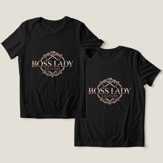 Boss Lady T-Shirt Tri-Blend Shirt (Design Front & Back)