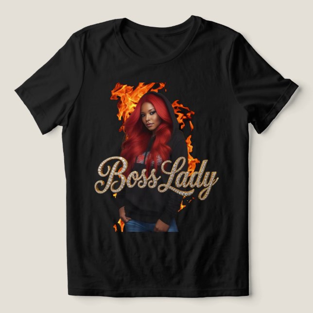Boss Lady T-Shirt Tri-Blend Shirt (Design Front)