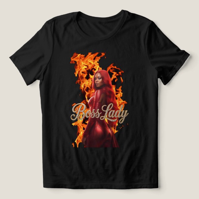 Boss Lady T-Shirt Tri-Blend Shirt (Design Front)