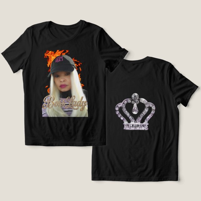 Boss Lady T-Shirt Tri-Blend Shirt (Design Front & Back)