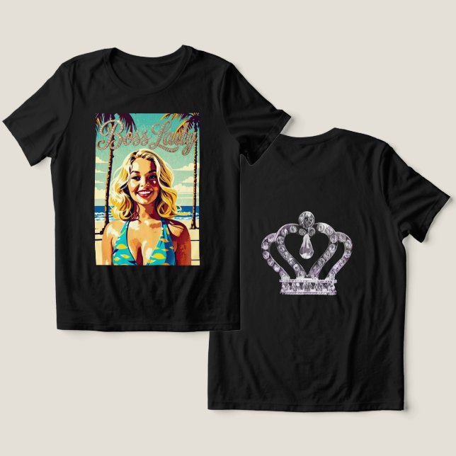 Boss Lady T-Shirt Tri-Blend Shirt (Design Front & Back)