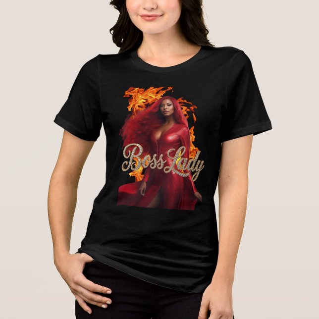 Boss Lady T-Shirt Tri-Blend Shirt (Front)