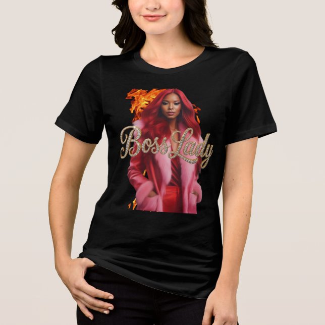 Boss Lady T-Shirt Tri-Blend Shirt (Front)