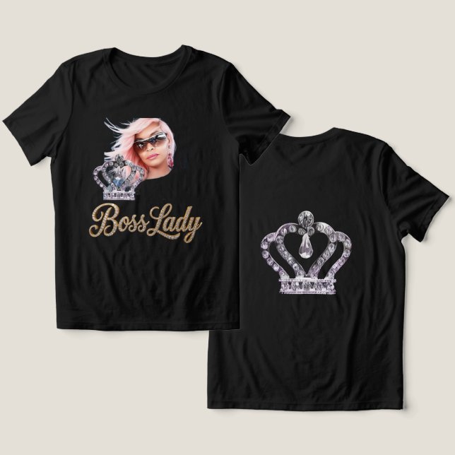 Boss Lady T-Shirt Tri-Blend Shirt (Design Front & Back)