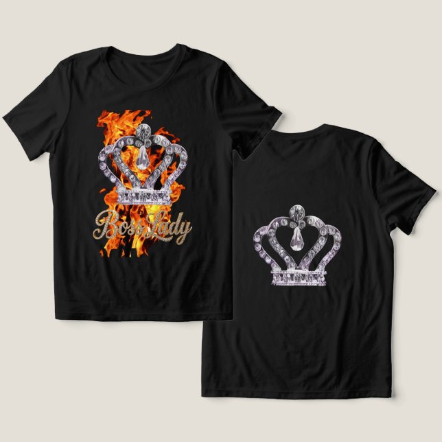 Boss Lady T-Shirt Tri-Blend Shirt (Design Front & Back)