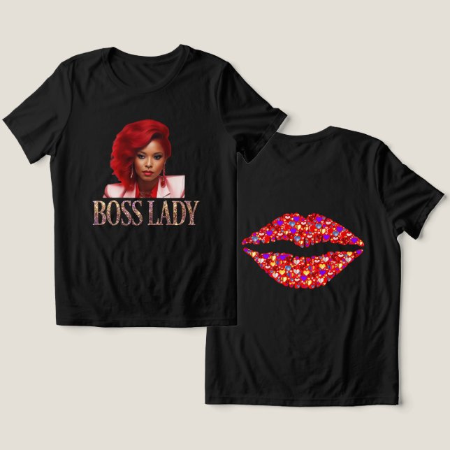 Boss Lady T-Shirt Tri-Blend Shirt (Design Front & Back)