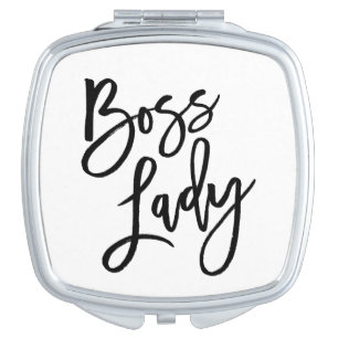 Boss Lady Trendy Lettering Mirror For Makeup