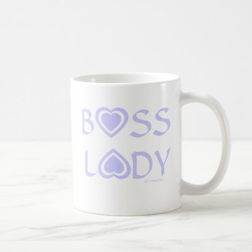 Boss Lady with Lavender Hearts Coffee Mug
