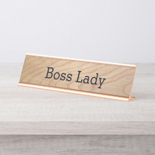 Boss Lady Womens Business Desk Name Plate
