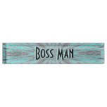 Boss Man Blue Nameplate