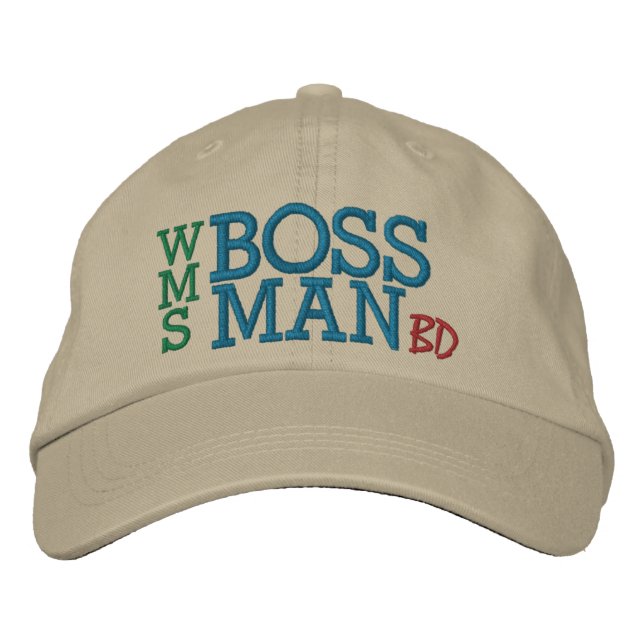 Boss Man by SRF Embroidered Baseball Cap (Front)