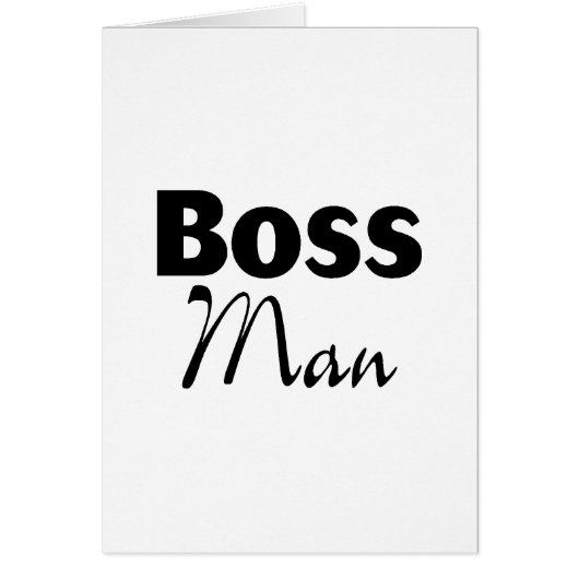 Boss Man Cards (Front)