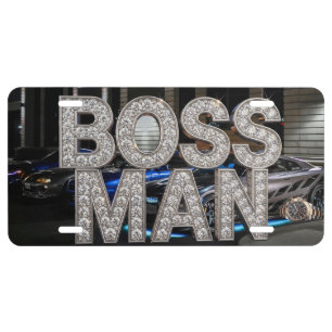 Boss Man Cars License Plate