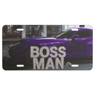 Boss Man Cars License Plate
