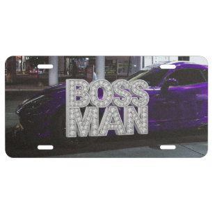 Boss Man Cars License Plate