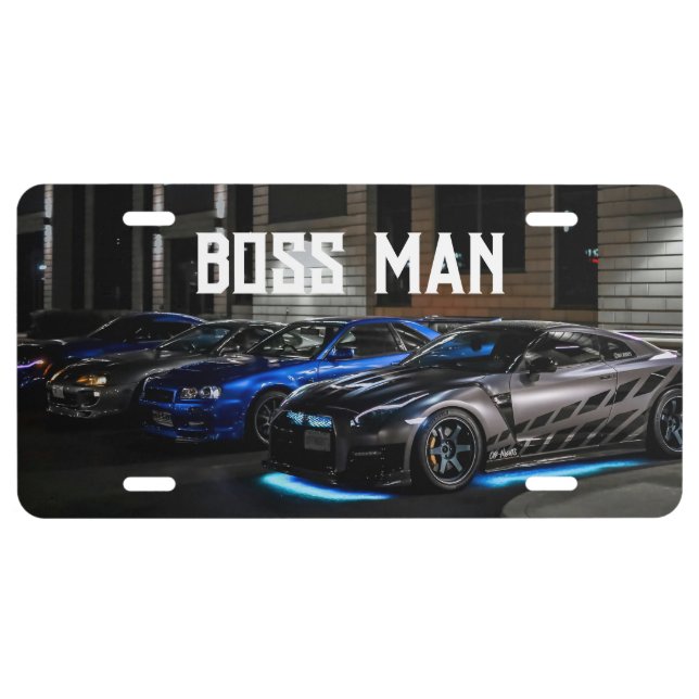 Boss Man Cars License Plate (Front)