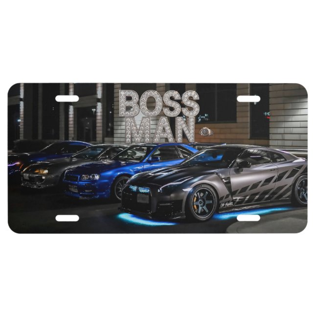 Boss Man Cars License Plate (Front)