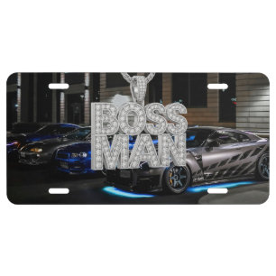 Boss Man Cars License Plate