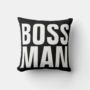 BOSS MAN Funny THROW PILLOWS