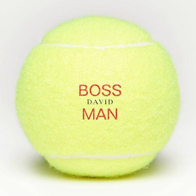  Boss Man Personalize Tennis Balls (Front)