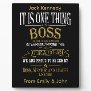 Boss Mentor Leader Appreciation Plaque Gift