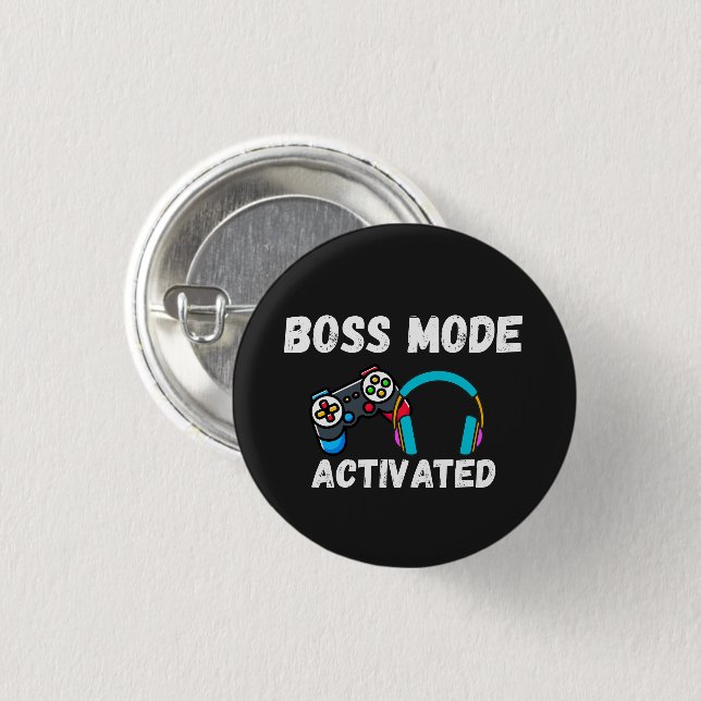 Boss Mode Activated Gamer  Button (Front & Back)