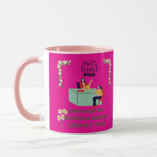Boss Mode Activated hot pink Mug