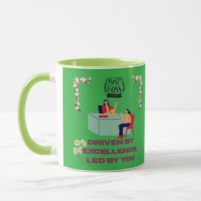 Boss Mode Activated kelly green Mug (Left)