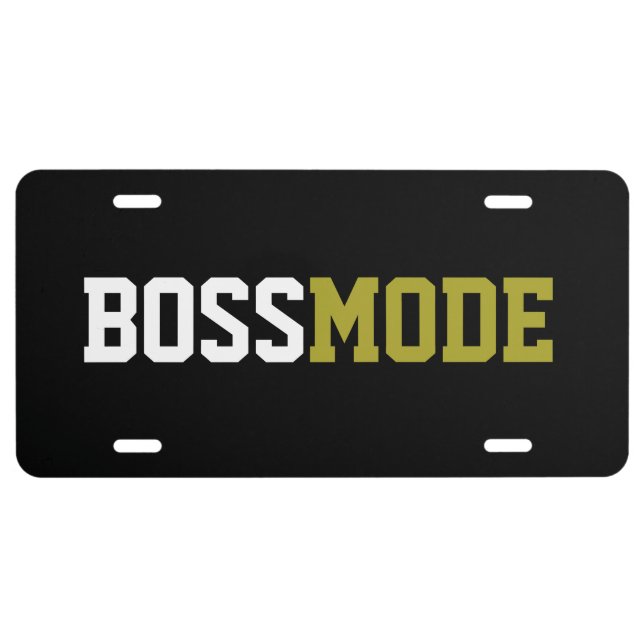 BOSS MODE License Plate (Front)
