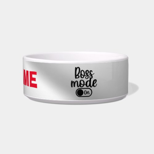 Boss mode onoff Script black and white red text Bowl