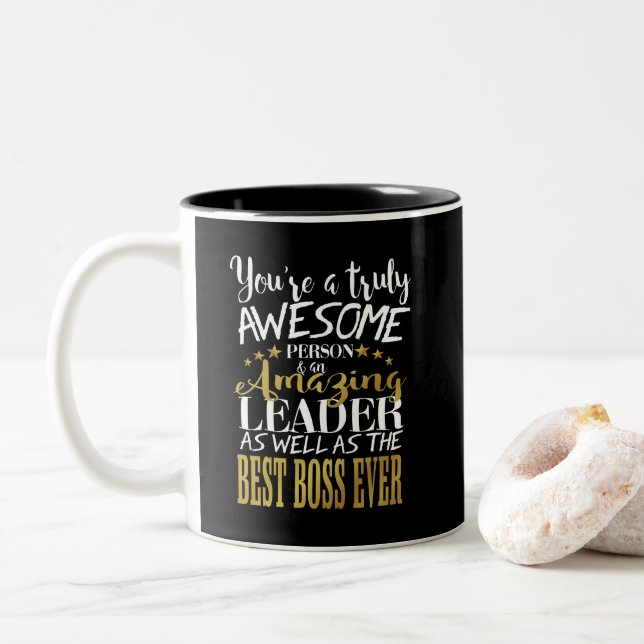 BOSS MUG -THANK YOU BOSS "awesome boss (With Donut)
