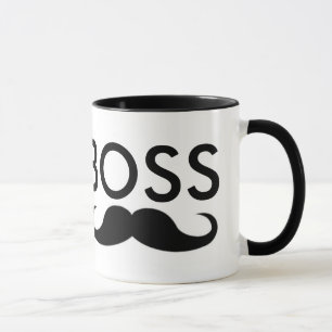 BOSS Mustache coffee mug