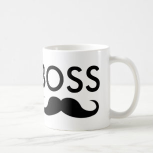 BOSS Mustache coffee mug