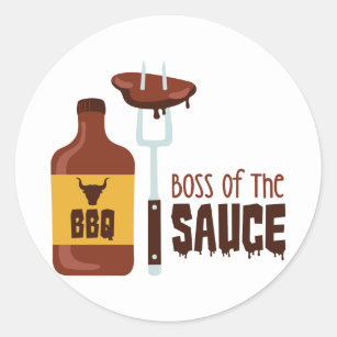 Boss Of Sauce Classic Round Sticker