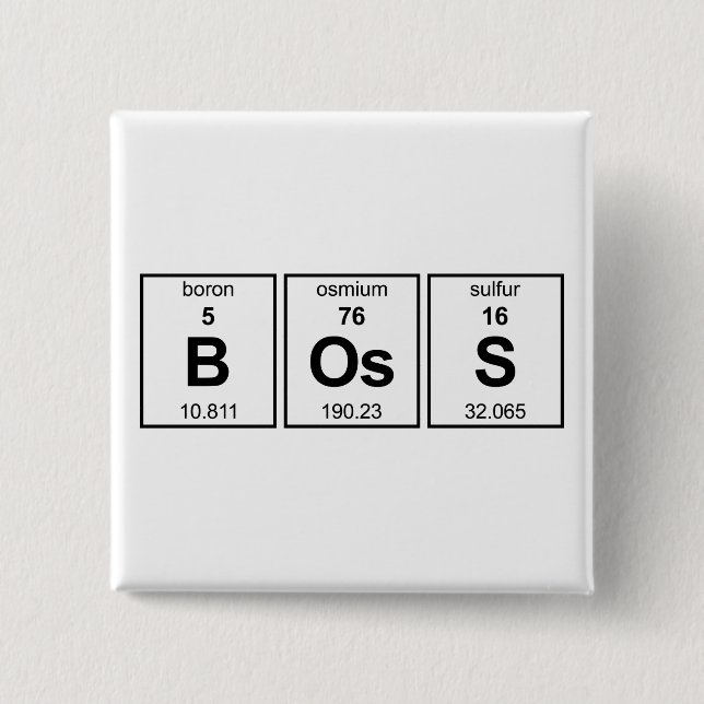 BOsS Periodic Table Button (Front)