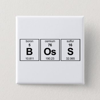 Boss Periodic Table Button by coolgiftshop at Zazzle