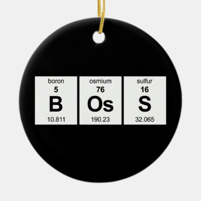 BOsS Periodic Table Ceramic Ornament