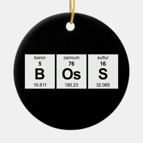 BOsS Periodic Table Ceramic Ornament