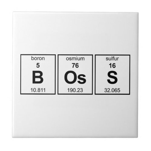 BOsS Periodic Table Ceramic Tile