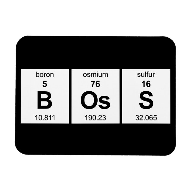 BOsS Periodic Table Magnet (Horizontal)