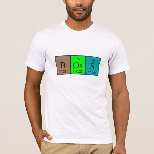 Boss periodic table name shirt (Front)